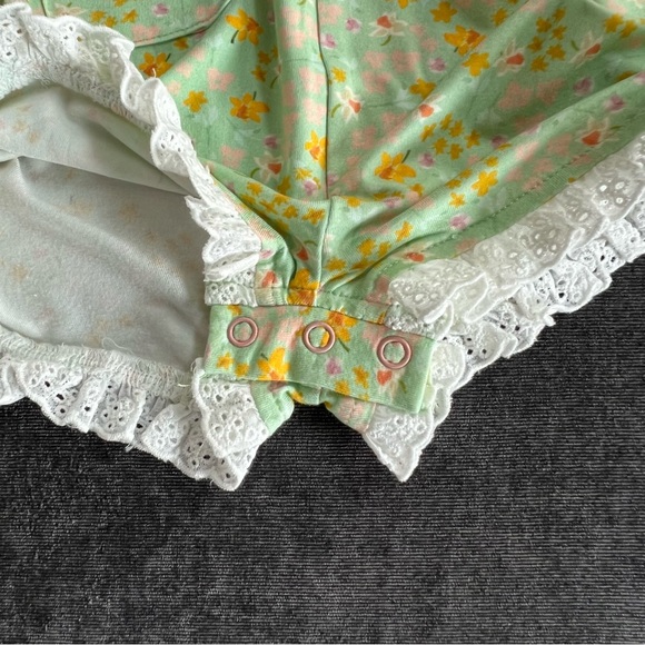 NWT Love & Grow Green Floral Easter Romper Size 2T - Picture 6 of 8